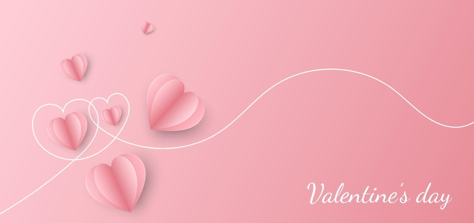 Valentinstag Grußkarte Design. Herzen mit Flugzeugpostkarte. vektor