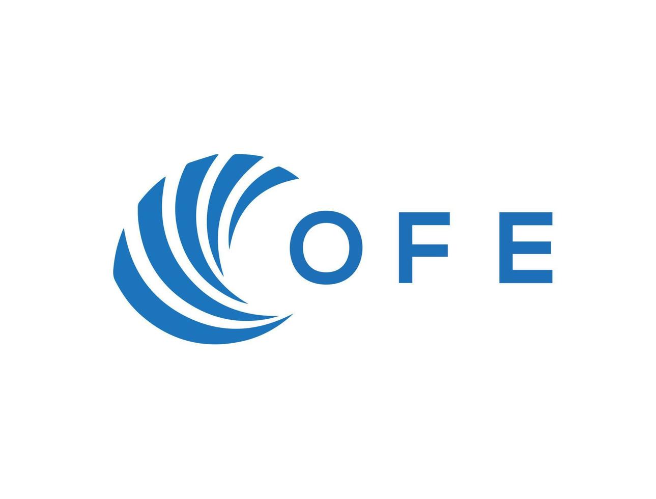 ofe brev logotyp design på vit bakgrund. ofe kreativ cirkel brev logotyp begrepp. ofe brev design. vektor