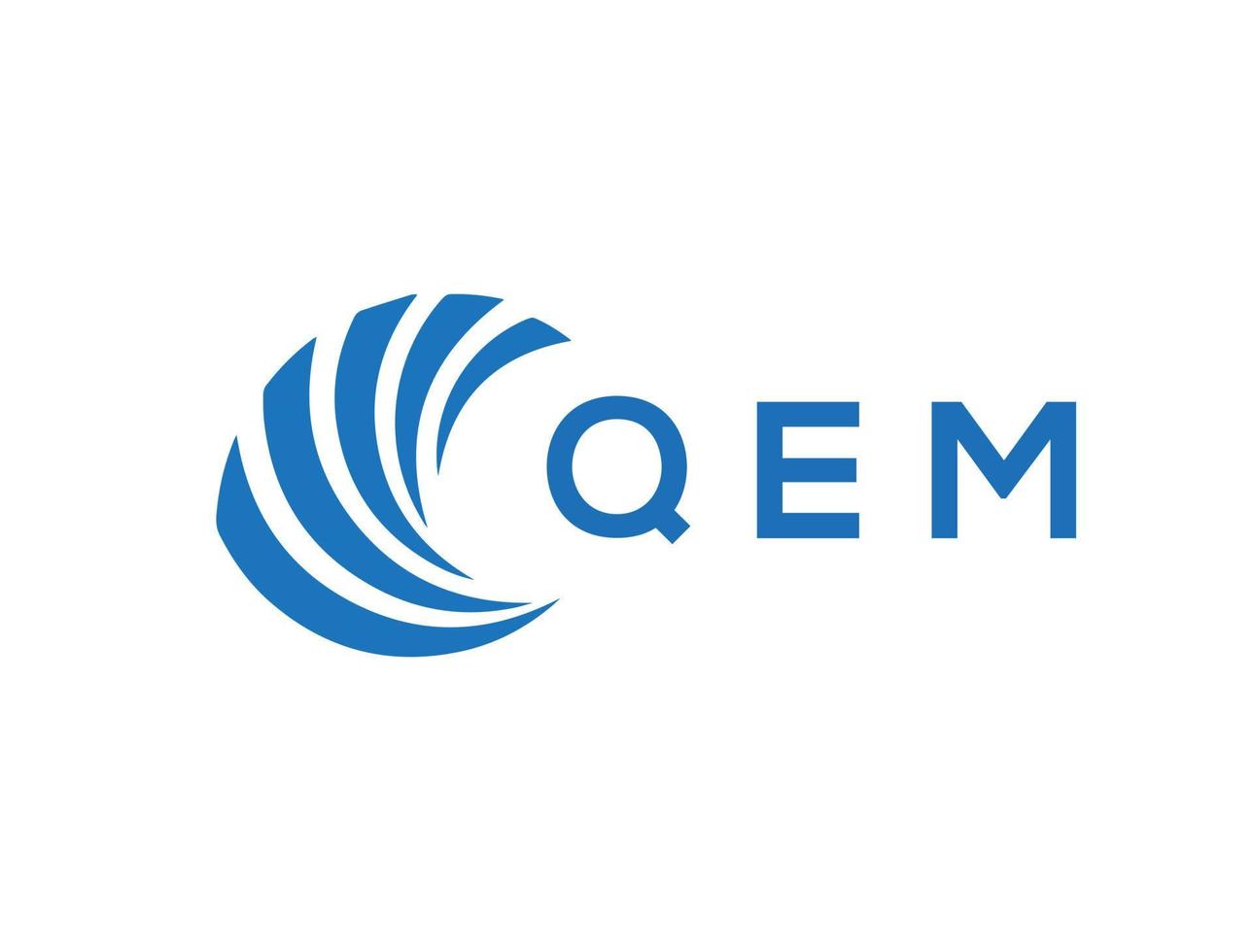 qem brev logotyp design på vit bakgrund. qem kreativ cirkel brev logotyp begrepp. qem brev design. vektor