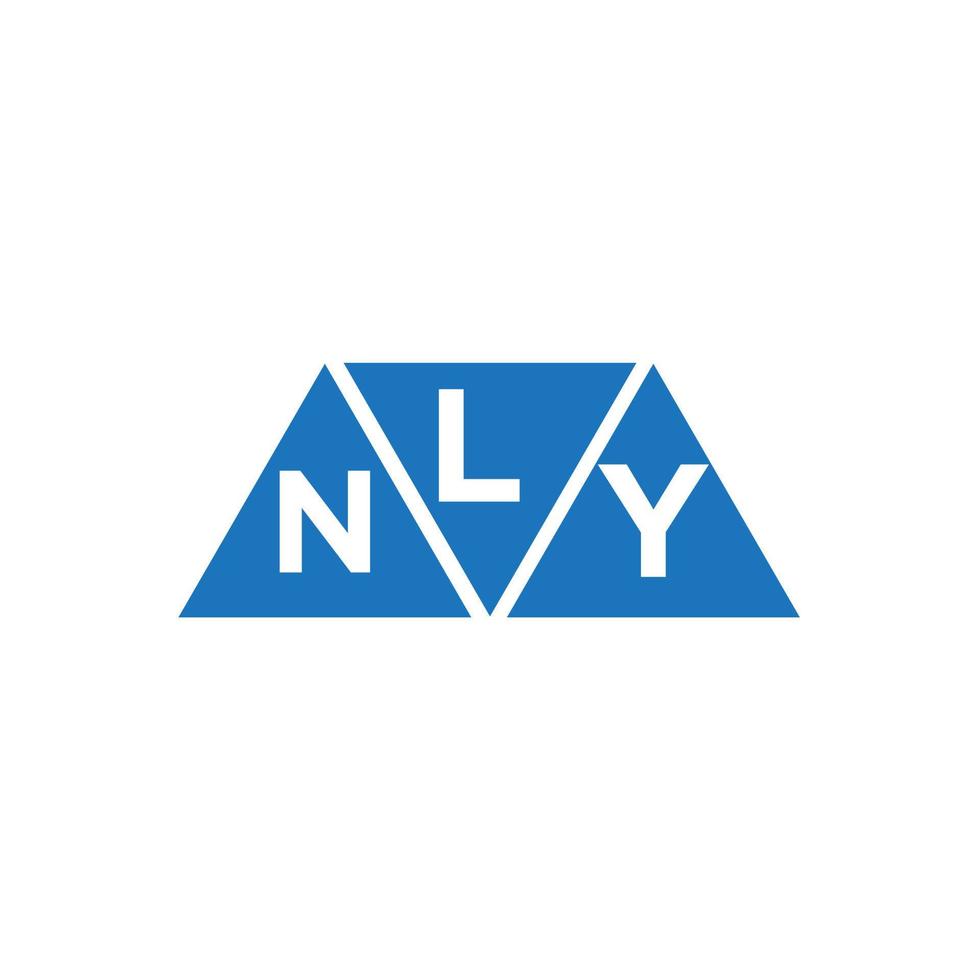 lny abstrakt Initiale Logo Design auf Weiß Hintergrund. lny kreativ Initialen Brief Logo Konzept. vektor