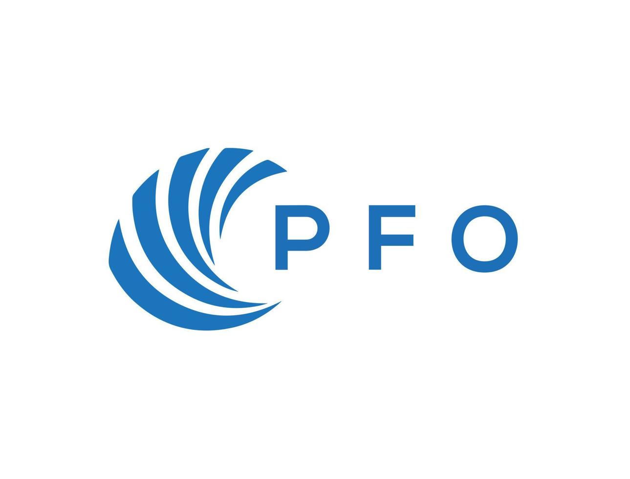 pfo Brief Logo Design auf Weiß Hintergrund. pfo kreativ Kreis Brief Logo Konzept. pfo Brief Design. vektor