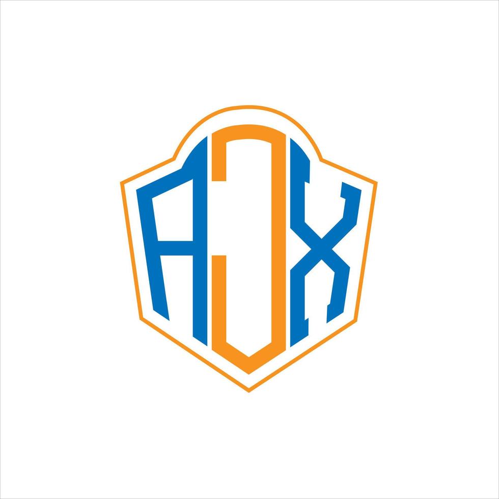 ajx kreativ initialer brev logotyp. vektor