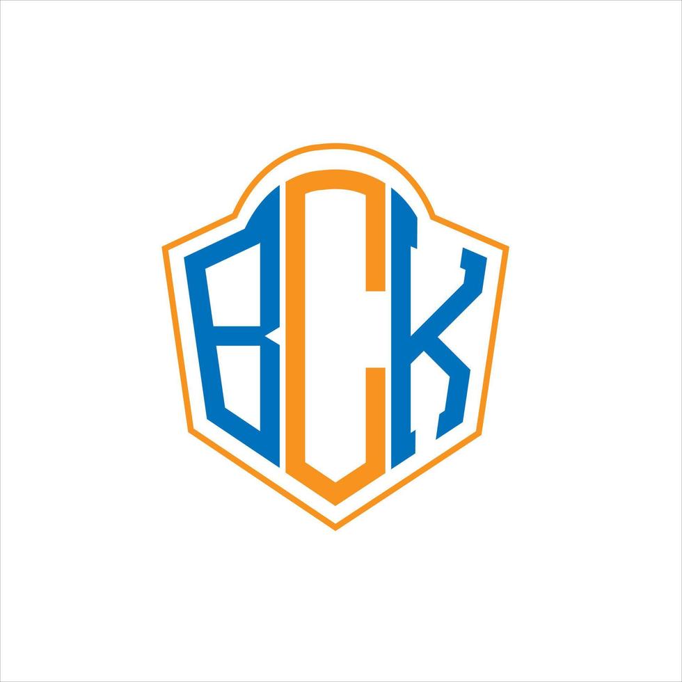 bck abstrakt monogram skydda logotyp design på vit bakgrund. bck kreativ initialer brev logotyp. vektor