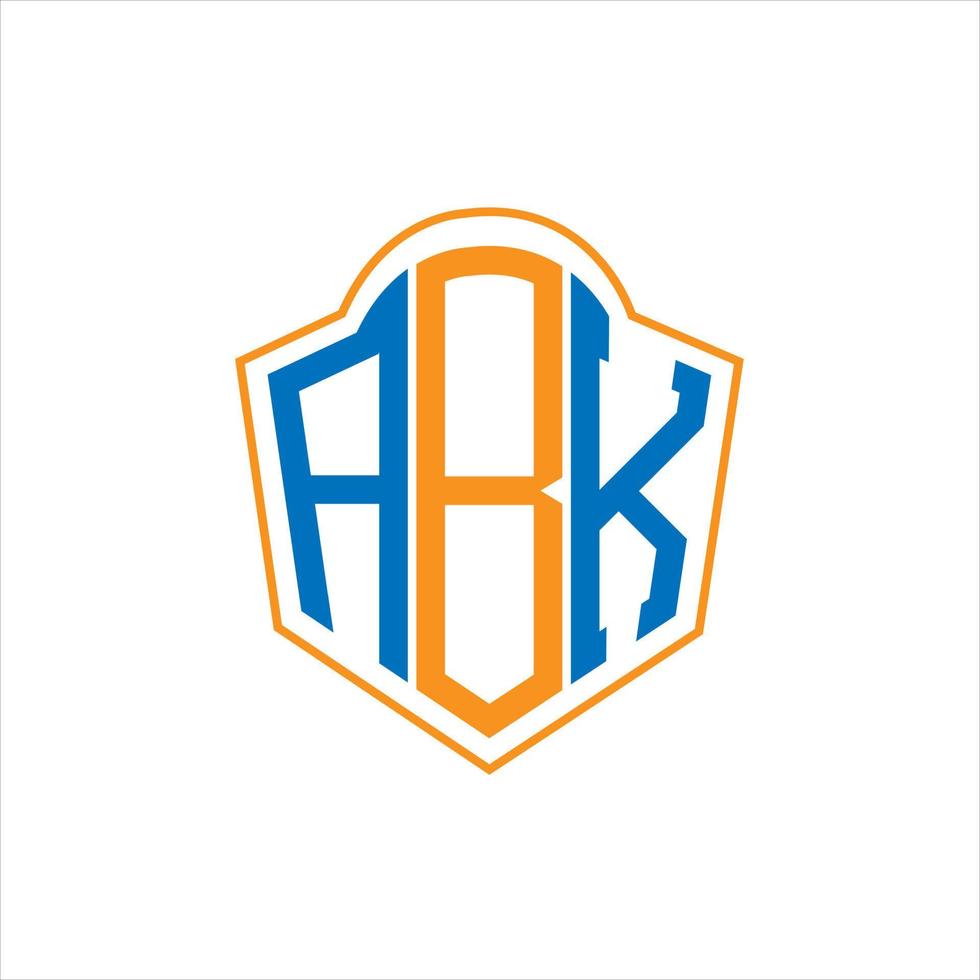 abk abstrakt monogram skydda logotyp design på vit bakgrund. abk kreativ initialer brev logotyp. vektor