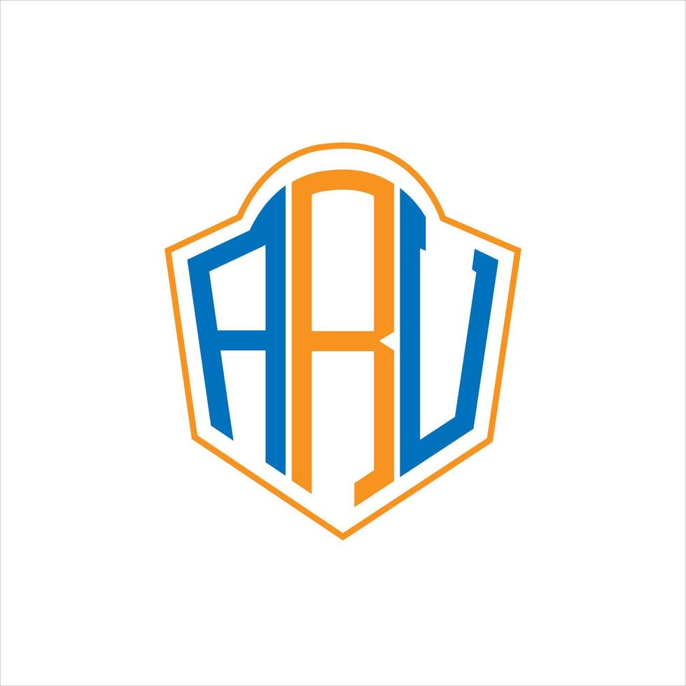 aru abstrakt Monogramm Schild Logo Design auf Weiß Hintergrund. aru kreativ Initialen Brief Logo. vektor