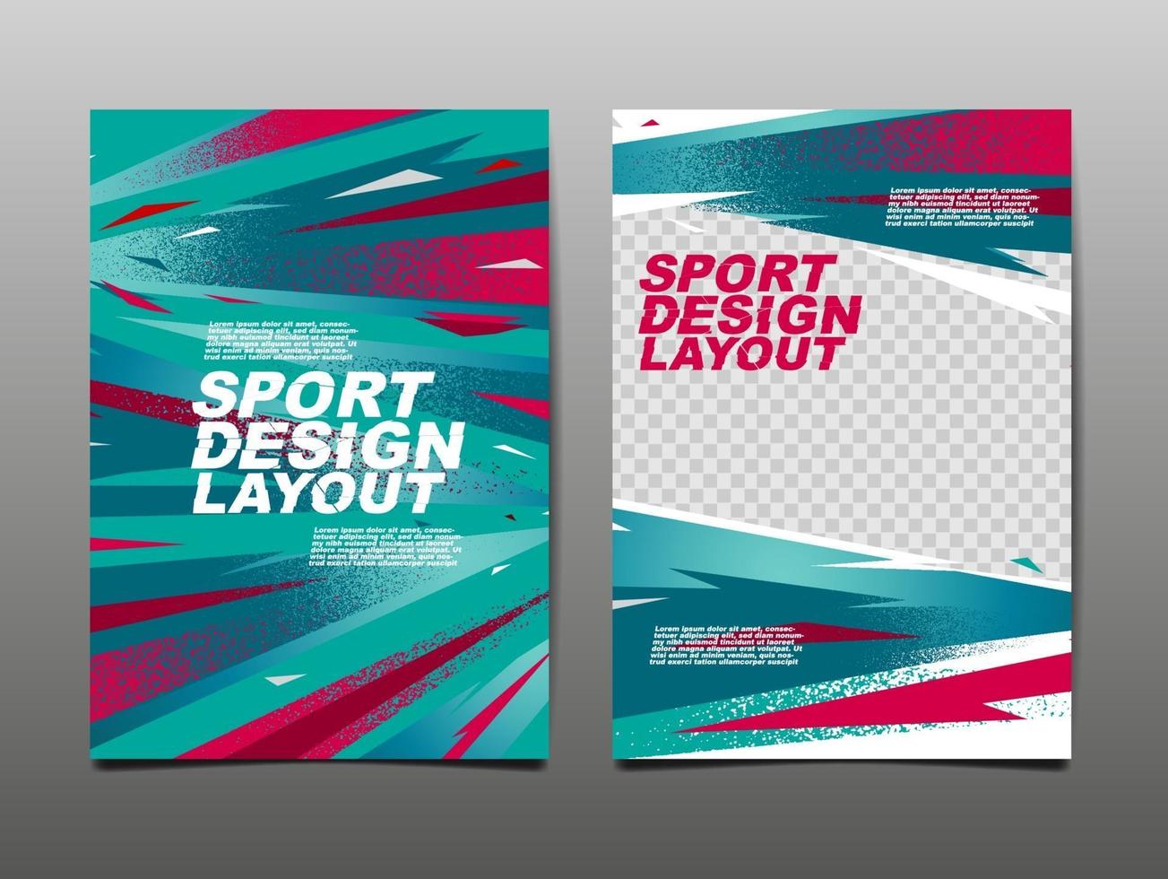 Sportdesign-Layout, Vorlagendesign, Sporthintergrund, dynamisches Poster, Pinselgeschwindigkeitsbanner, Vektorillustration. vektor