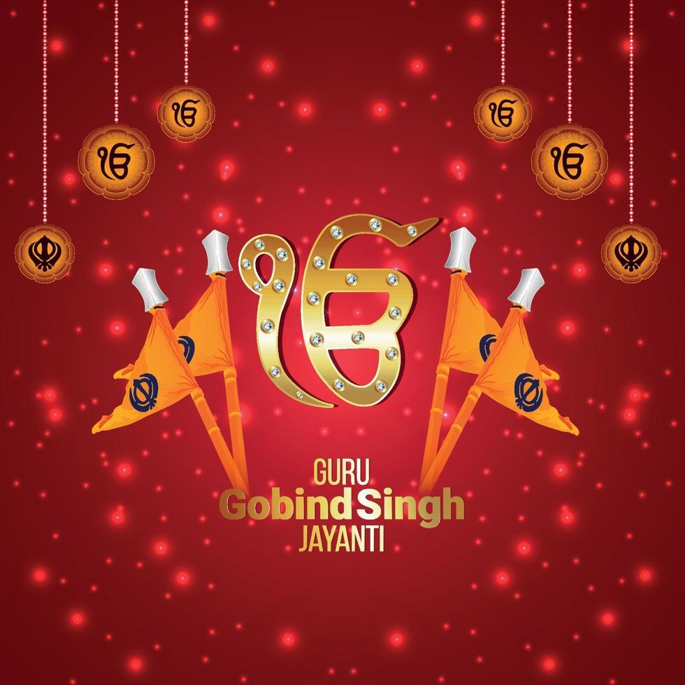 Guru Gobind Singh Jayanti Grußkarte vektor