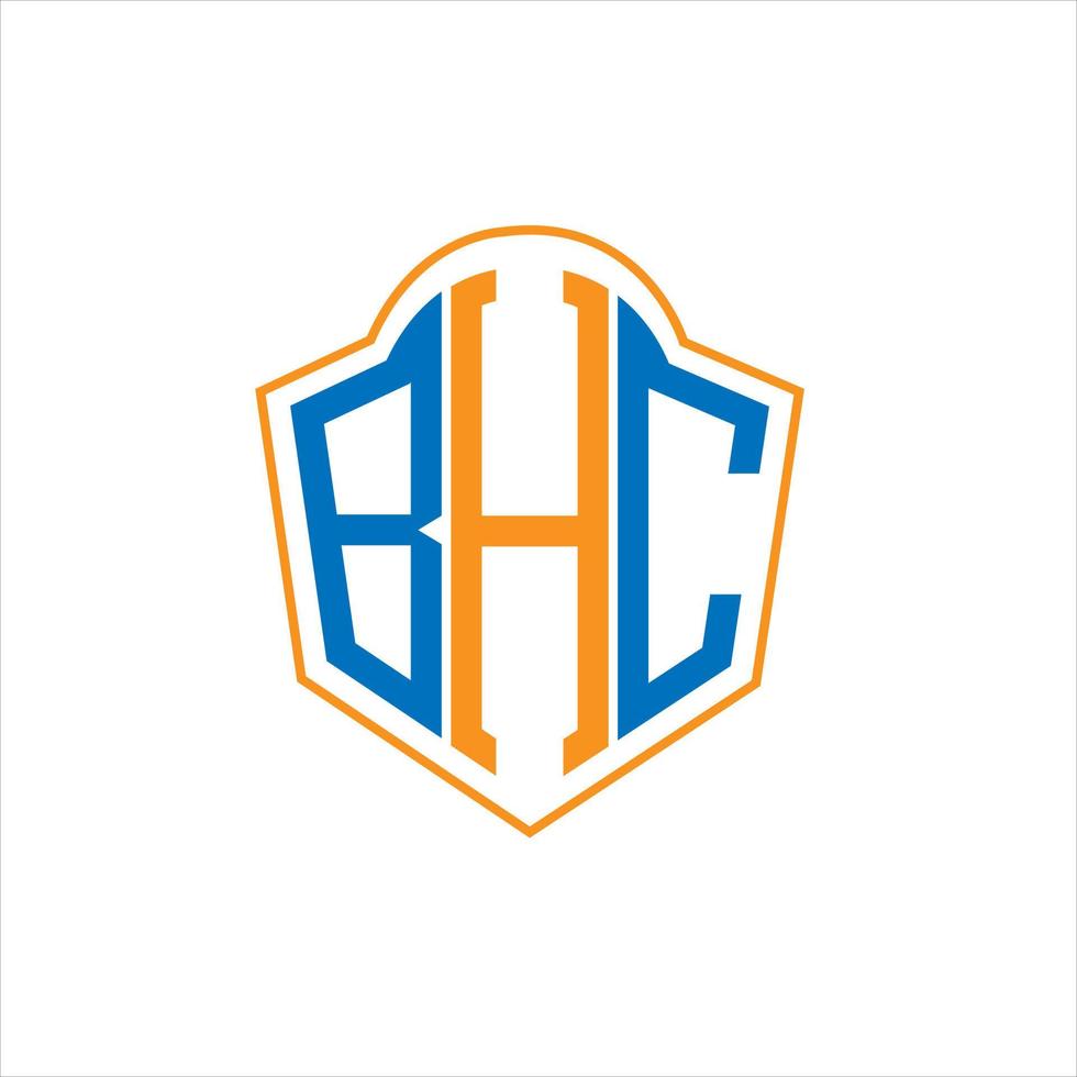 bhc abstrakt monogram skydda logotyp design på vit bakgrund. bhc kreativ initialer brev logotyp. vektor