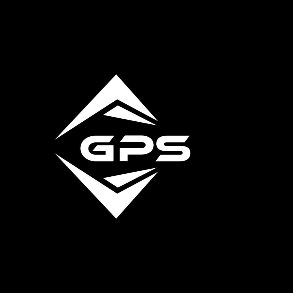gps abstrakt teknologi logotyp design på svart bakgrund. gps kreativ initialer brev logotyp begrepp. vektor