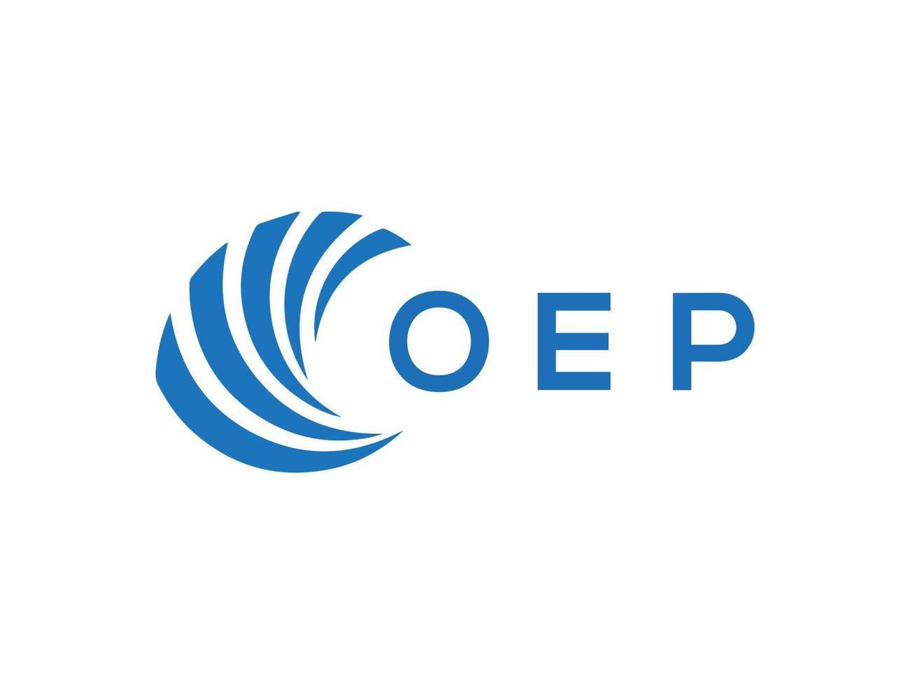 oep Brief Logo Design auf Weiß Hintergrund. oep kreativ Kreis Brief Logo Konzept. oep Brief Design. vektor