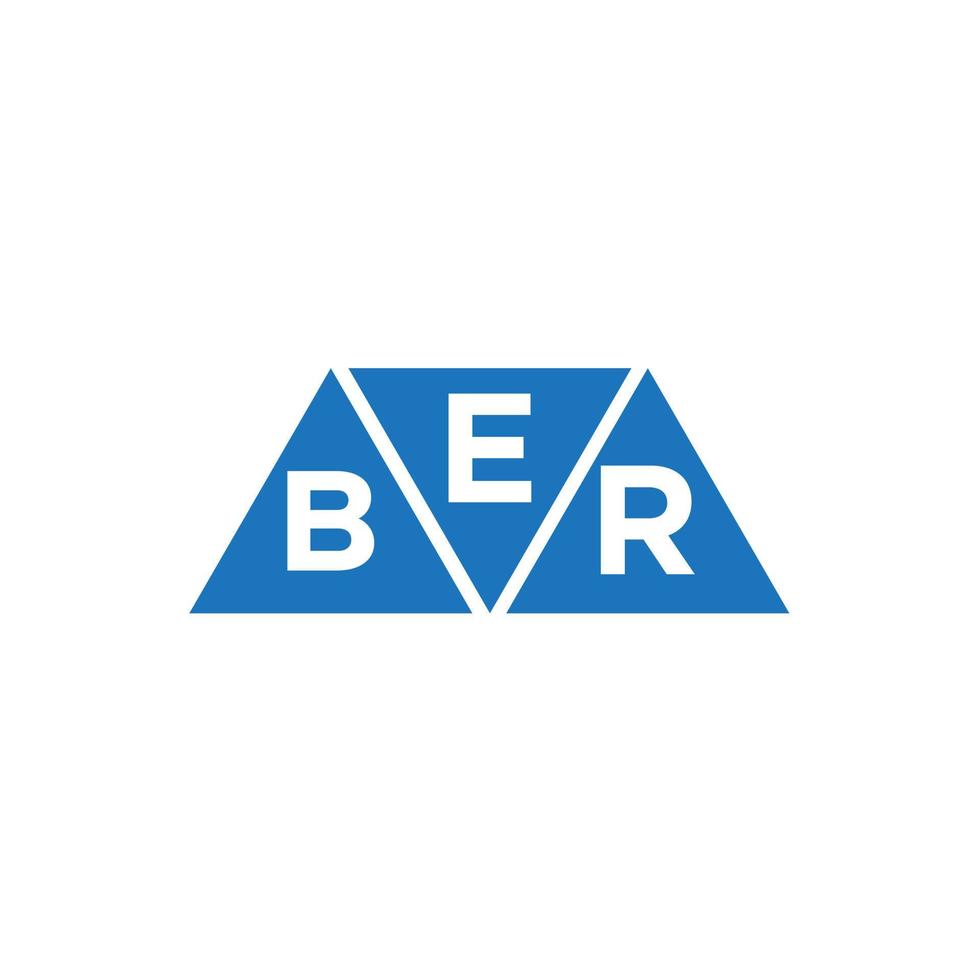 ebr triangel form logotyp design på vit bakgrund. ebr kreativ initialer brev logotyp begrepp. vektor