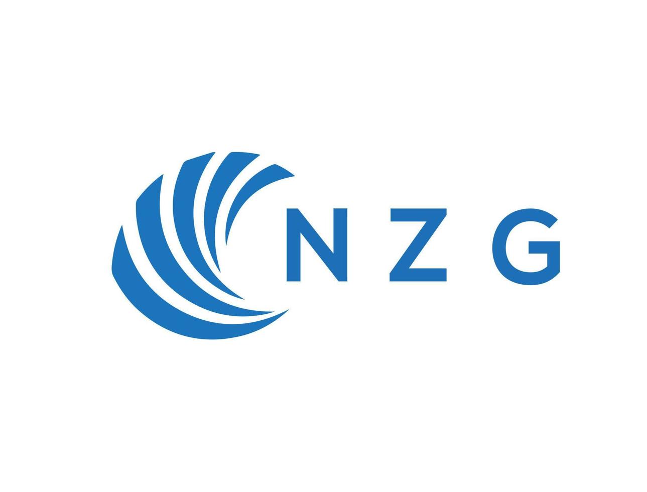 nzg Brief Logo Design auf Weiß Hintergrund. nzg kreativ Kreis Brief Logo Konzept. nzg Brief Design. vektor