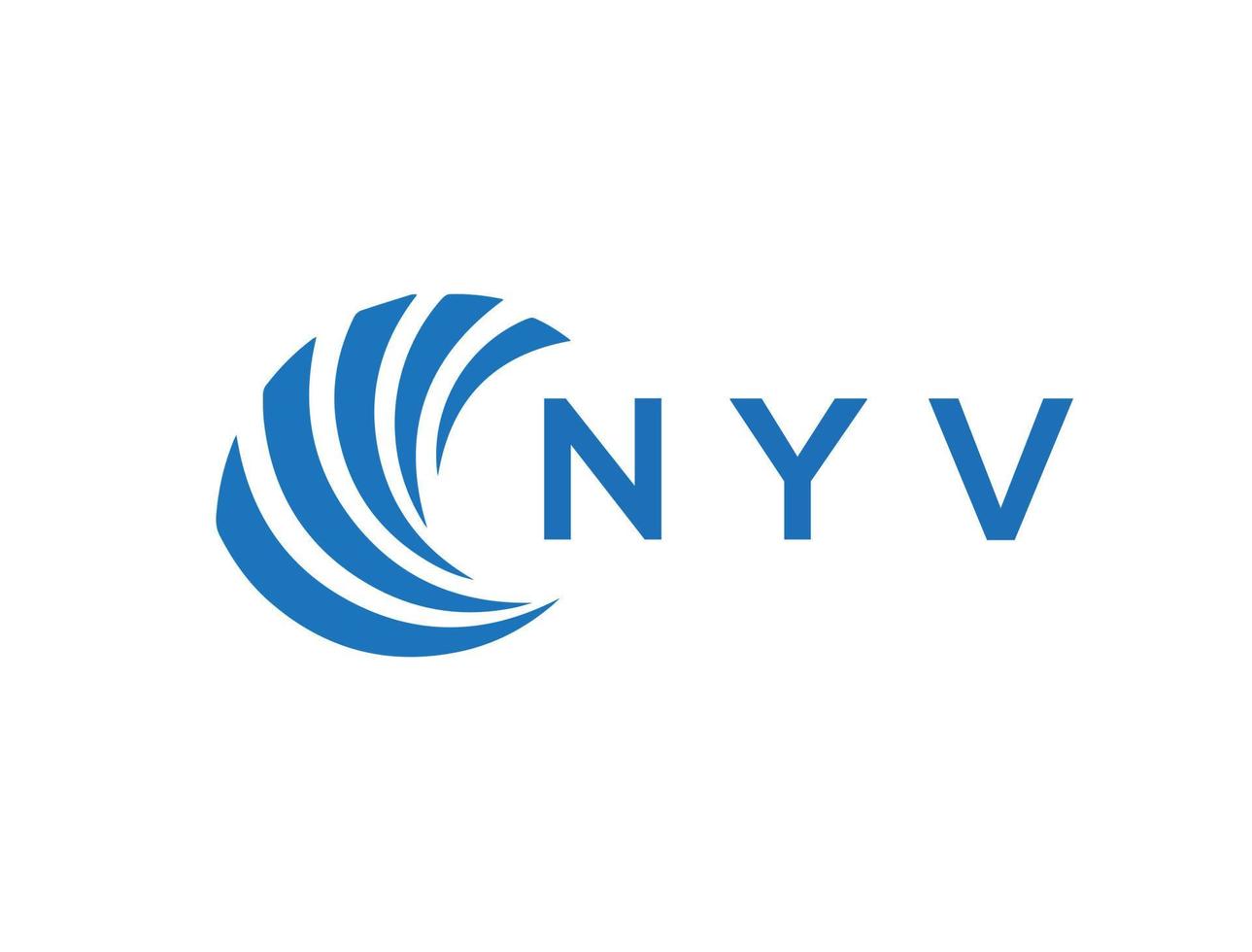 nyv Brief Logo Design auf Weiß Hintergrund. nyv kreativ Kreis Brief Logo Konzept. nyv Brief Design. vektor