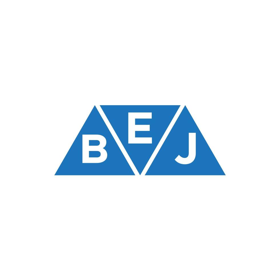 ebj triangel form logotyp design på vit bakgrund. ebj kreativ initialer brev logotyp begrepp. vektor
