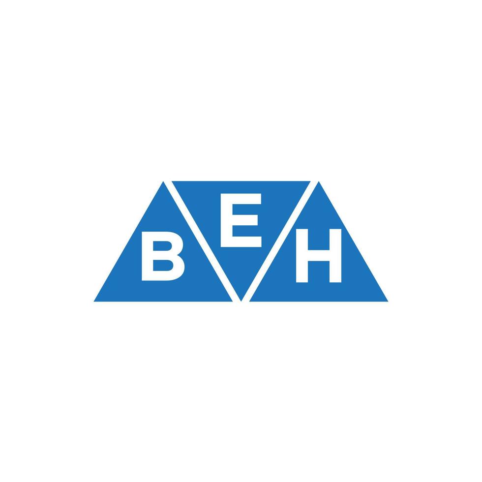 ebh triangel form logotyp design på vit bakgrund. ebh kreativ initialer brev logotyp begrepp. vektor