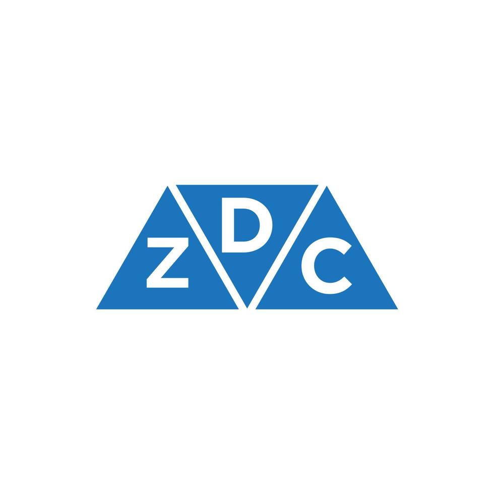 dzc triangel form logotyp design på vit bakgrund. dzc kreativ initialer brev logotyp begrepp. vektor