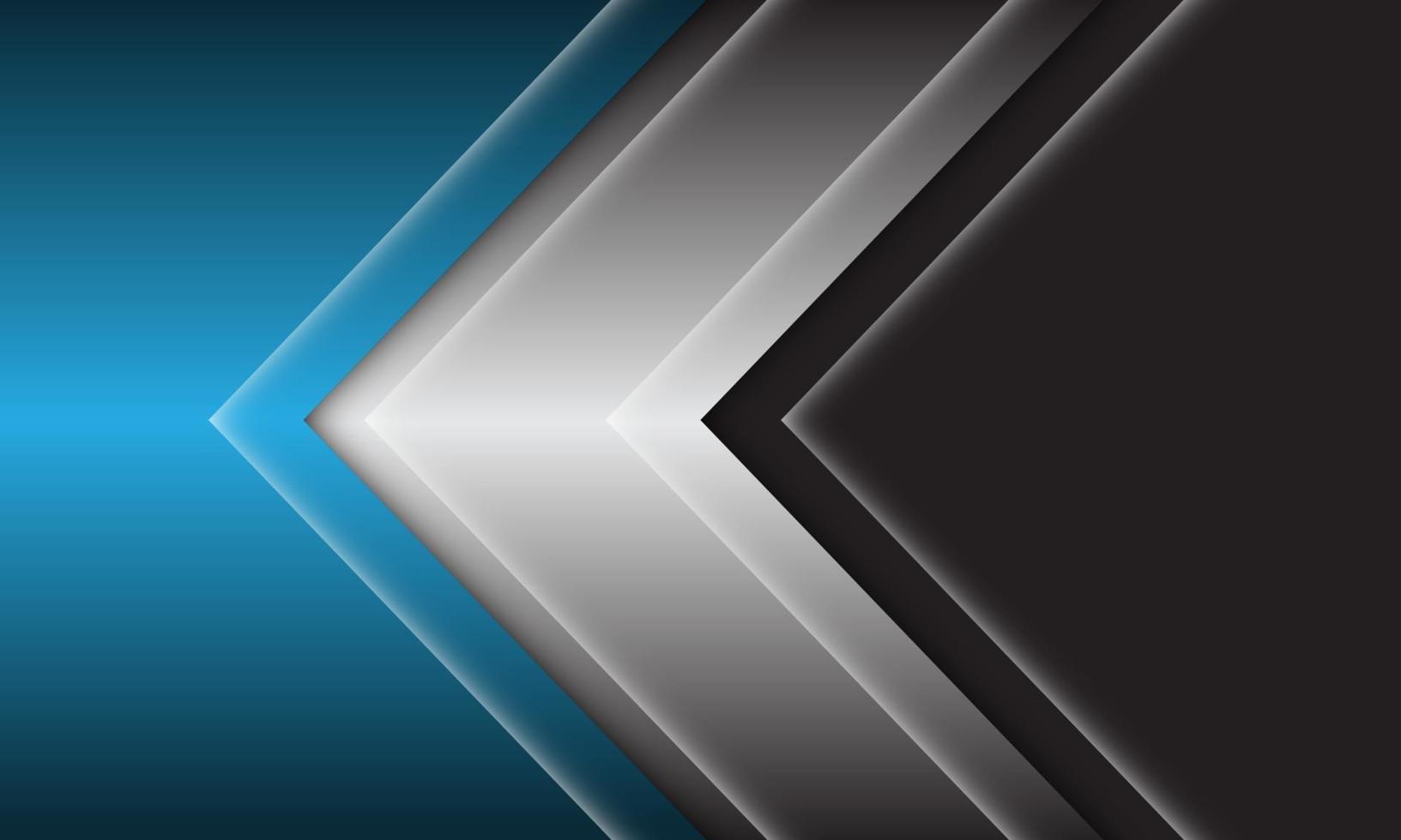 abstrakte schwarzgraue blaue Pfeilrichtungsentwurf moderne futuristische Hintergrundvektorillustration. vektor