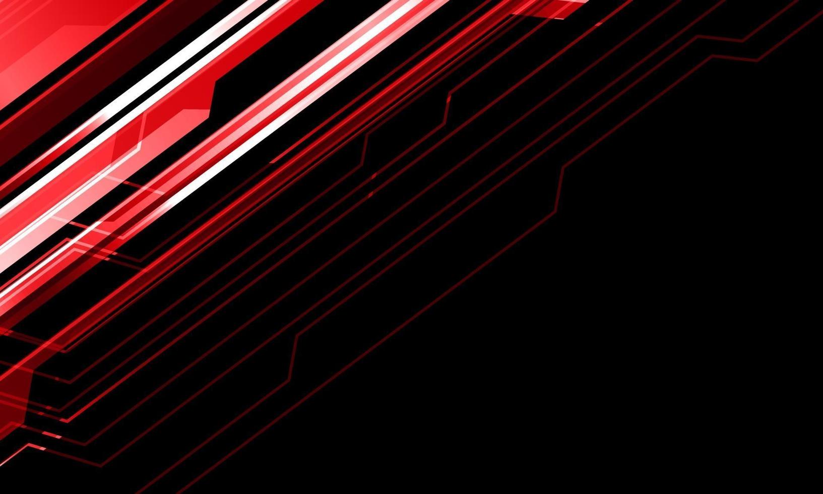 abstrakte rote metallische Linie Cyber auf Schwarz mit Leerzeichen Design moderne Technologie futuristische Hintergrund Vektor-Illustration. vektor