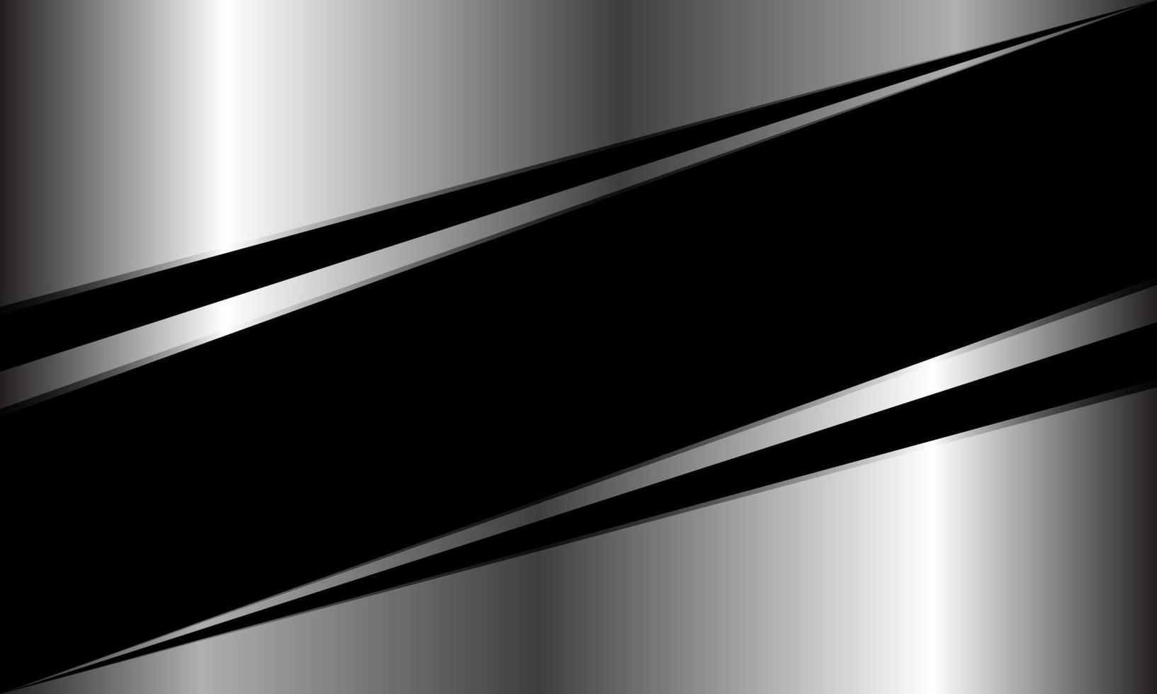 abstrakt svart banner linje snedstreck på silver triangel geometrisk design modern lyx futuristisk bakgrund vektorillustration. vektor