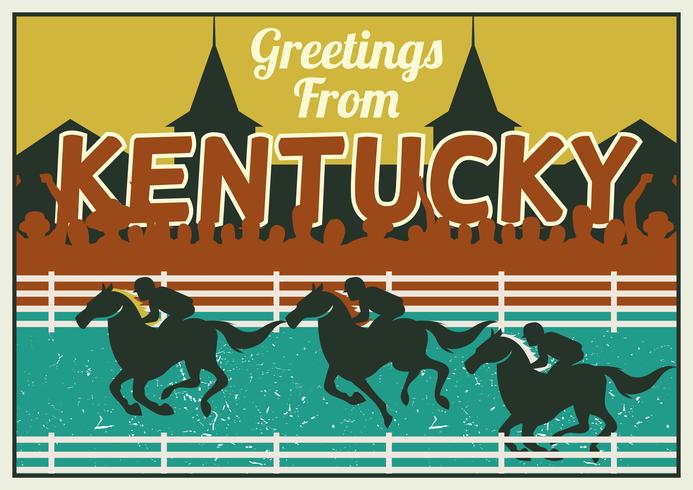 Kentucky Derby vykortkoncept vektor
