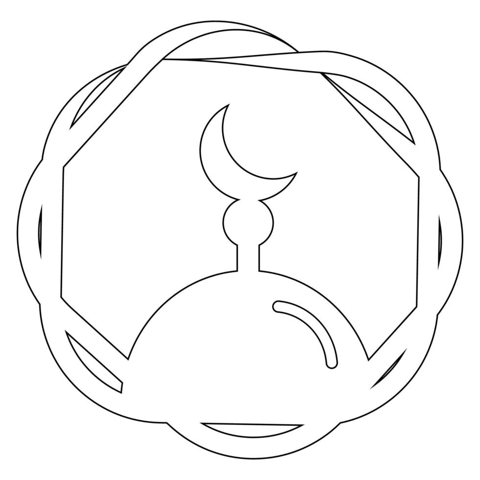 Moschee Logo Illustration Vektor