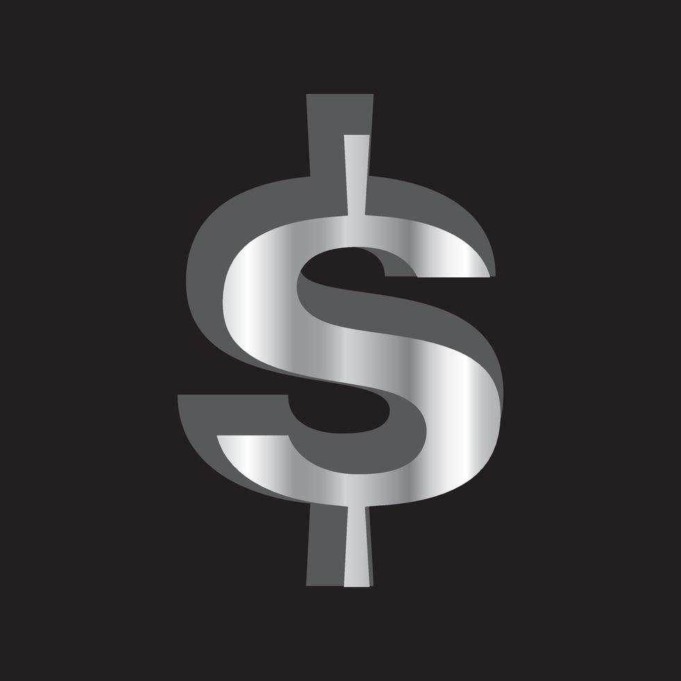 metallisk pengar symbol vektor