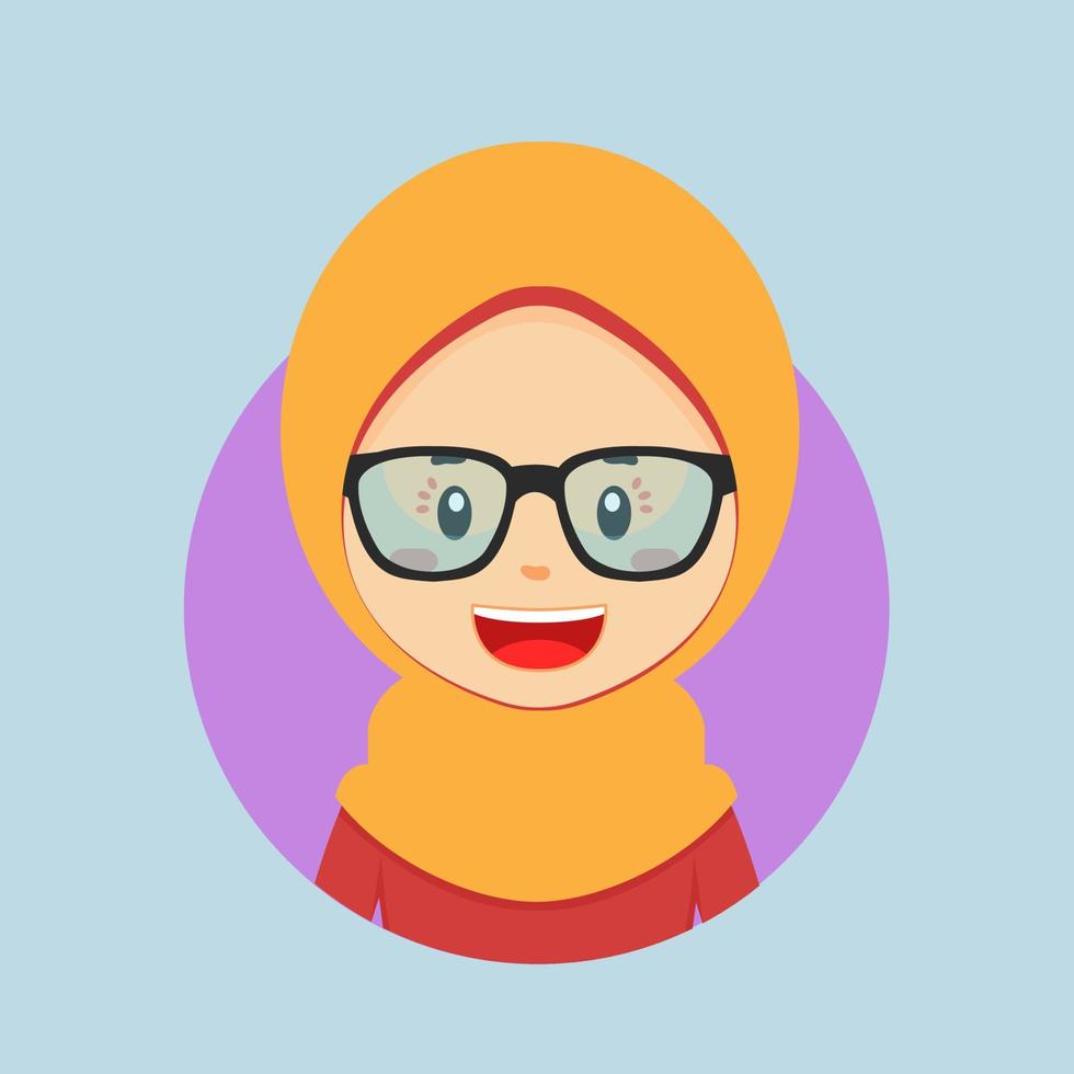 avatar av en muslim karaktär vektor