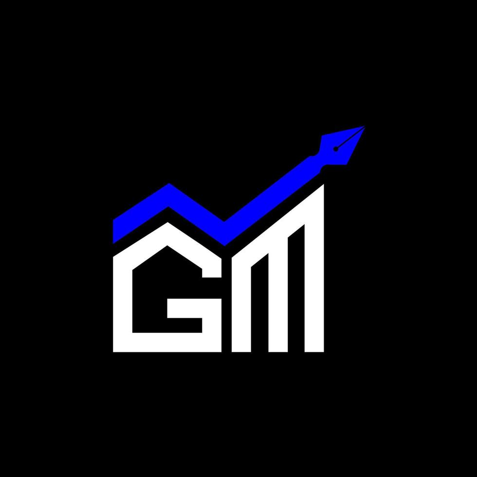 GM-Brief-Logo kreatives Design mit Vektorgrafik, GM-einfaches und modernes Logo. vektor