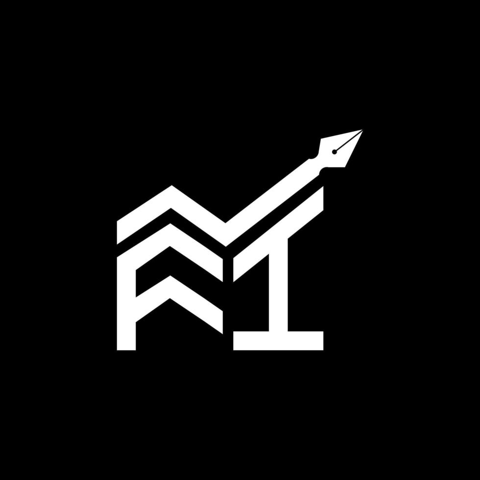 fi brev logotyp kreativ design med vektor grafisk, fi enkel och modern logotyp.