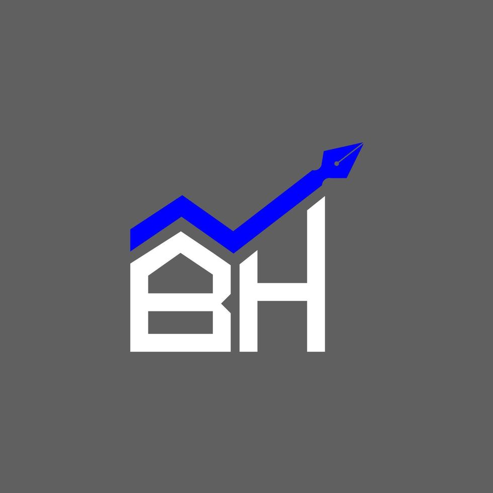 bh brev logotyp kreativ design med vektor grafisk, bh enkel och modern logotyp.