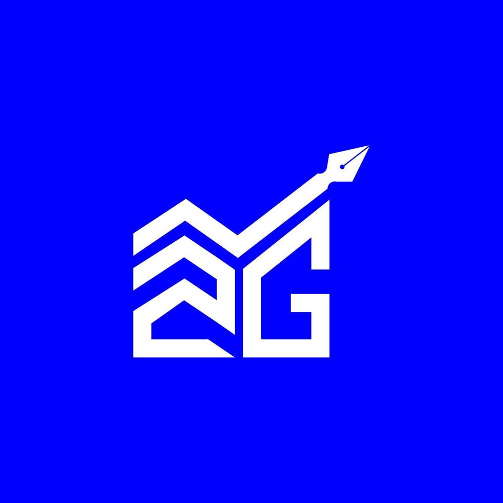 zg letter logotyp kreativ design med vektorgrafik, zg enkel och modern logotyp. vektor