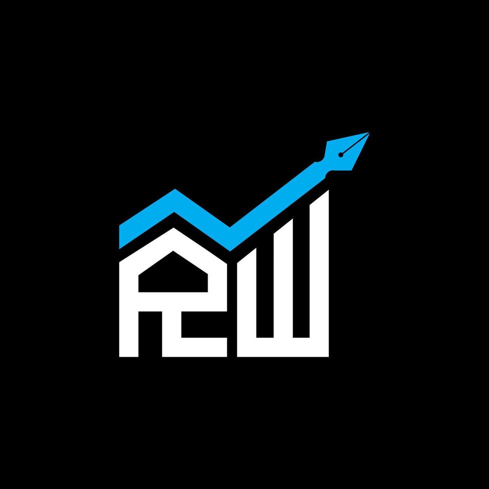 rw Brief Logo kreatives Design mit Vektorgrafik, rw einfaches und modernes Logo. vektor