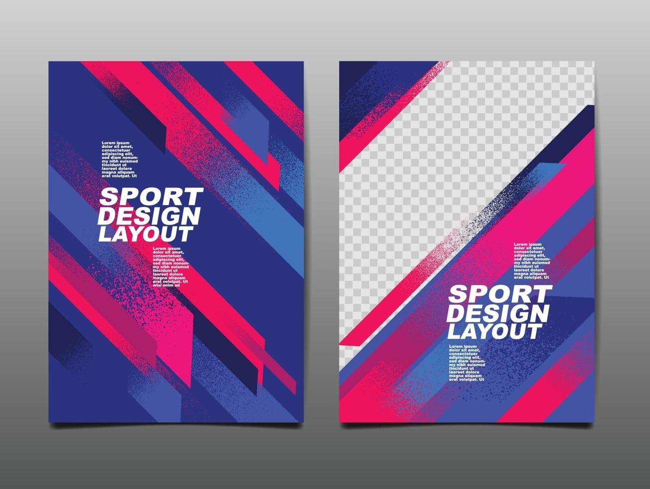 Sportdesign-Layout, Vorlagendesign, Sporthintergrund, dynamisches Poster, Pinselgeschwindigkeitsbanner, Vektorillustration. vektor