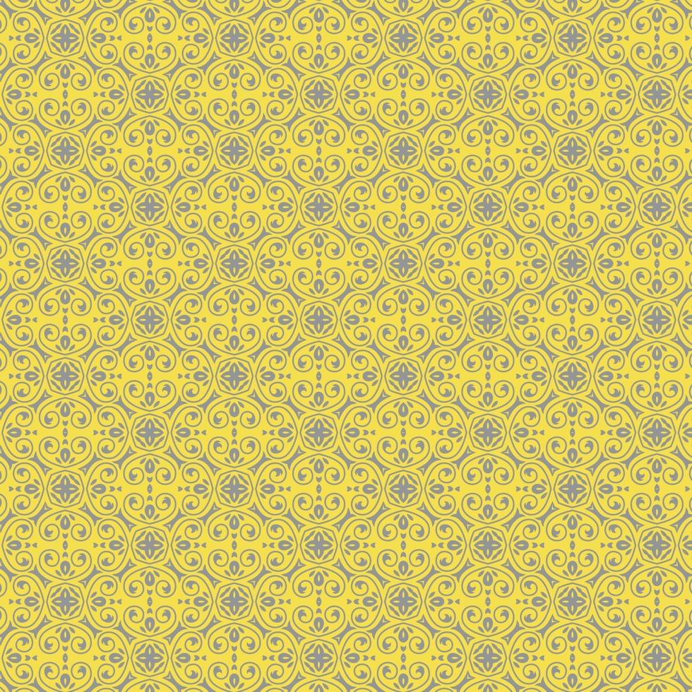 dekorativer Musterhintergrund in Gelb und Grau 0501 vektor