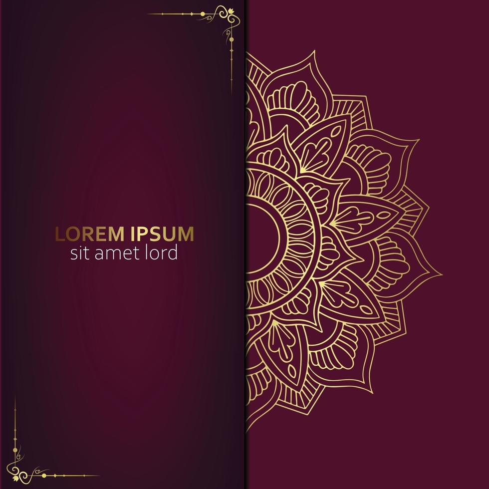 Luxus-Ziermandala-Hintergrund mit Premium-Vektor des arabischen islamischen Ostmusterstils vektor