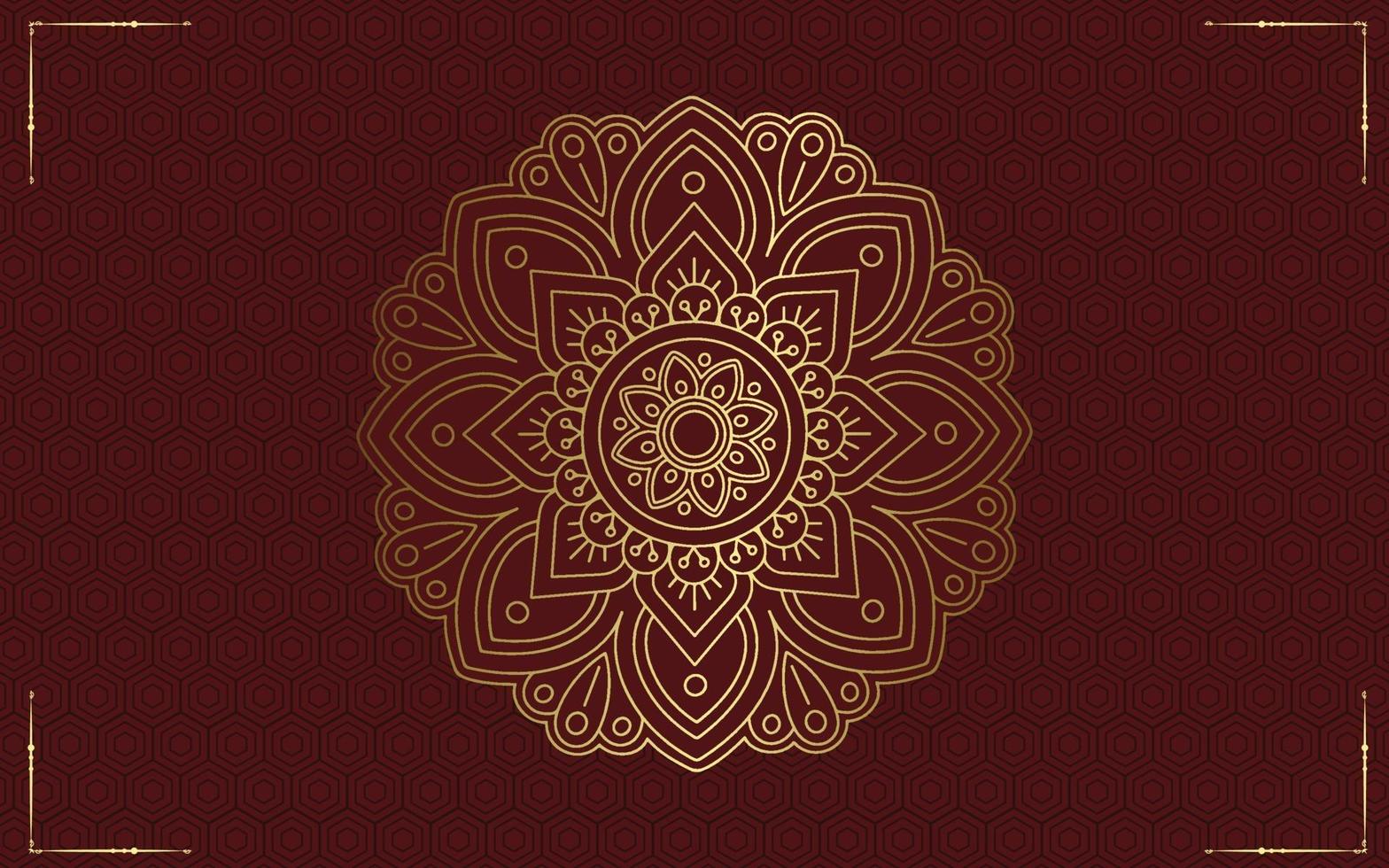 Luxus-Mandala-Musterhintergrund mit goldener Arabeske vektor