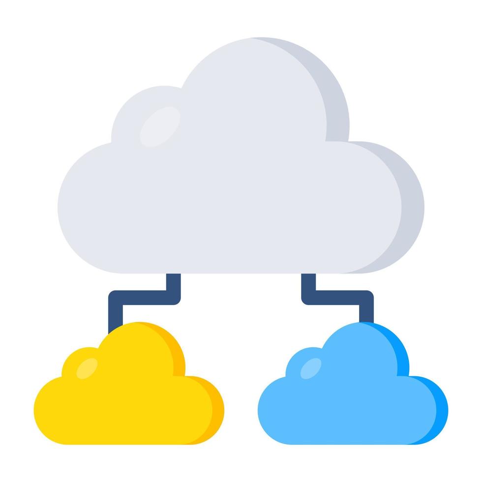 premium nedladdningsikon för molnnätverk vektor