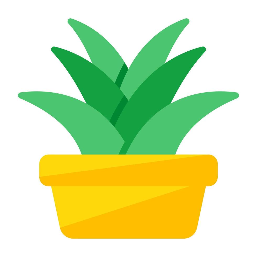 modern design ikon av aloe vera växt vektor
