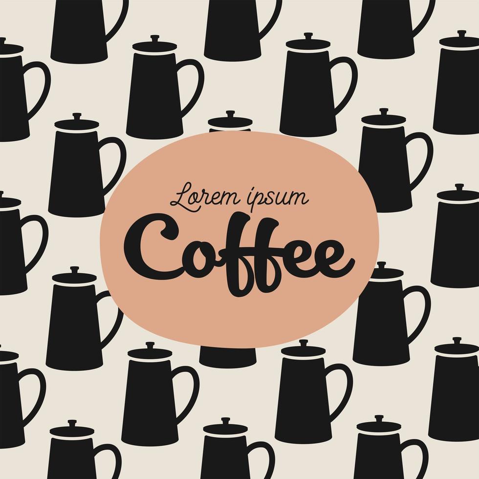 Kaffeekanne Muster Hintergrund vektor
