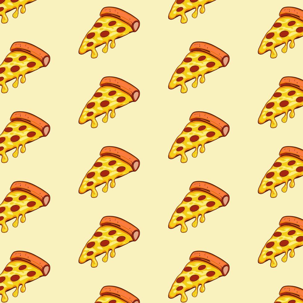 vektor sömlös pizza mönster.