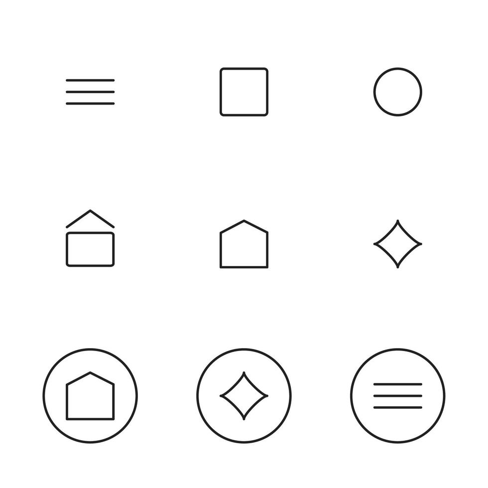 Vektor Sammlung von einfach Linie Zuhause Symbol Design
