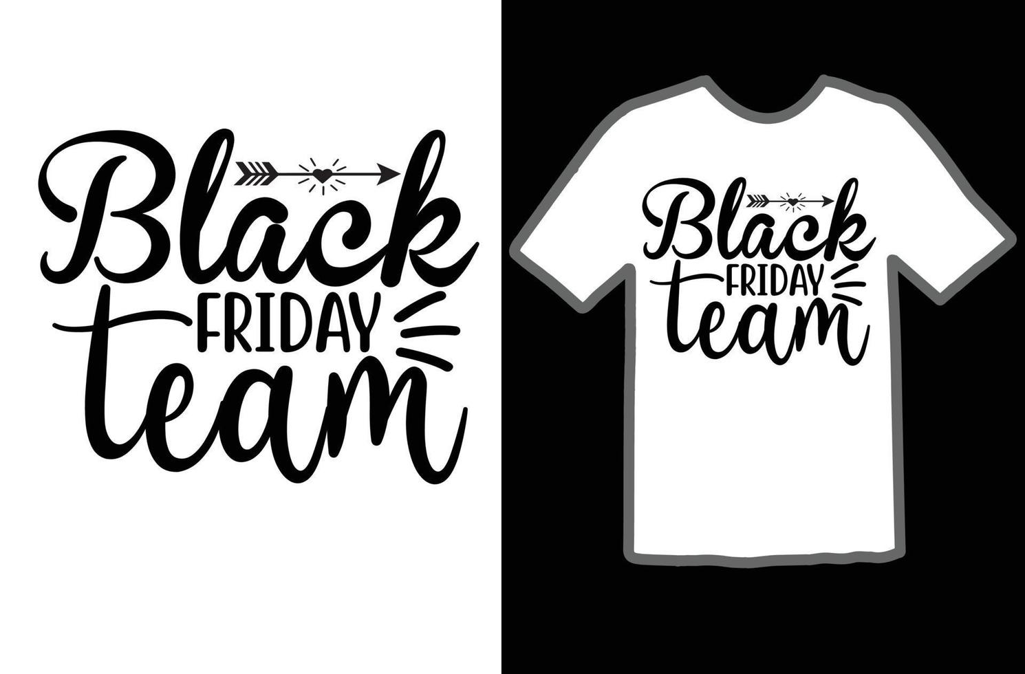 svart fredag team svg t skjorta design vektor