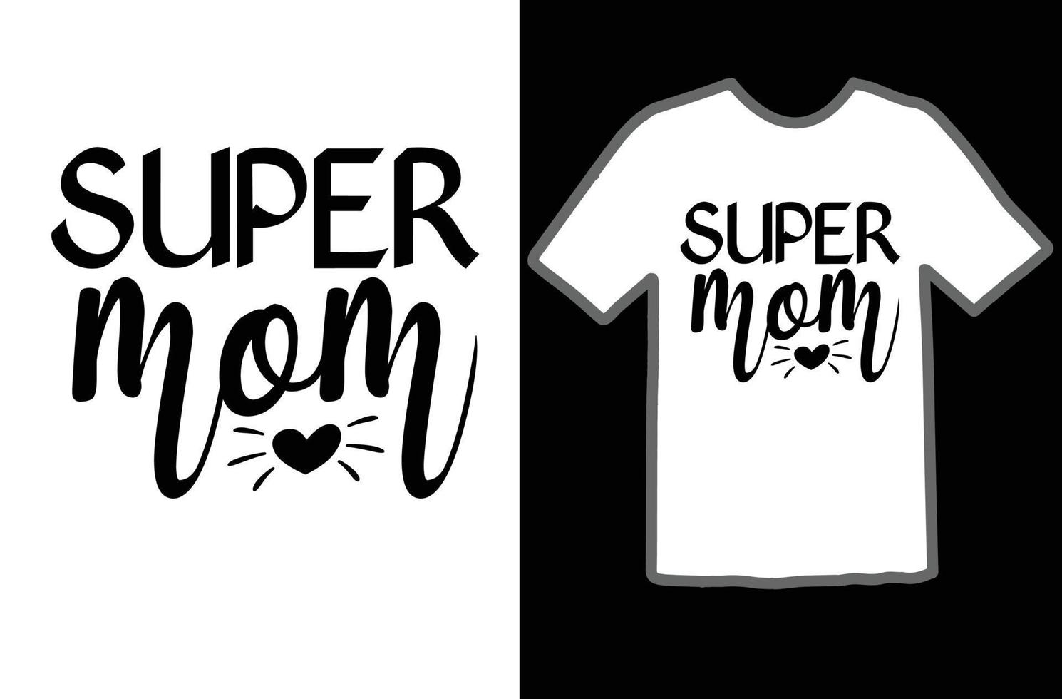 super mamma svg t skjorta design vektor