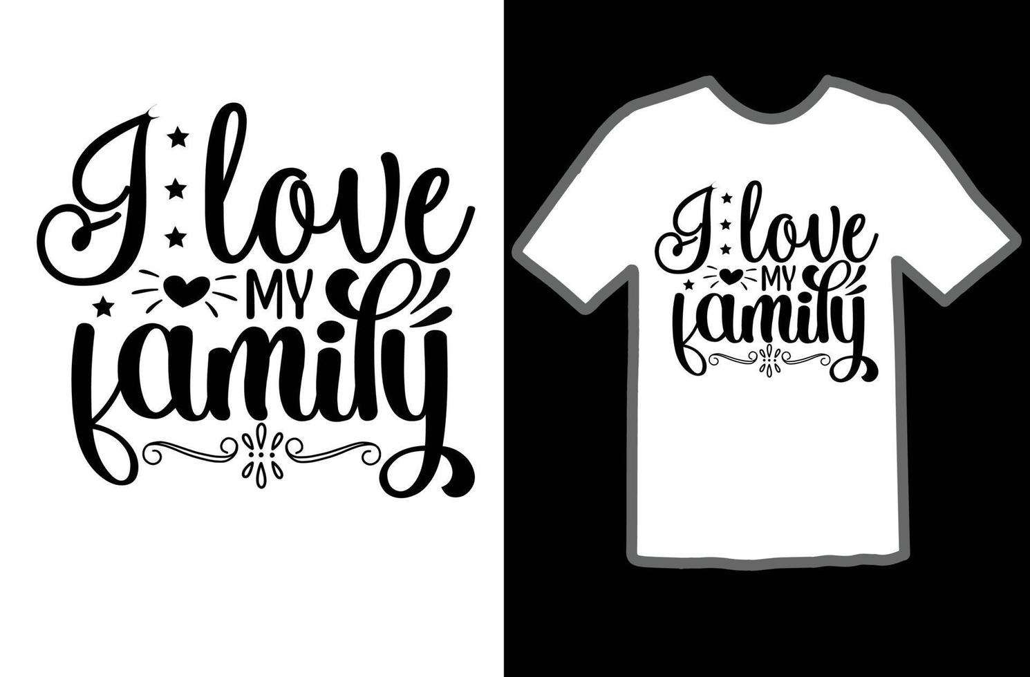jag kärlek min familj svg t skjorta design vektor