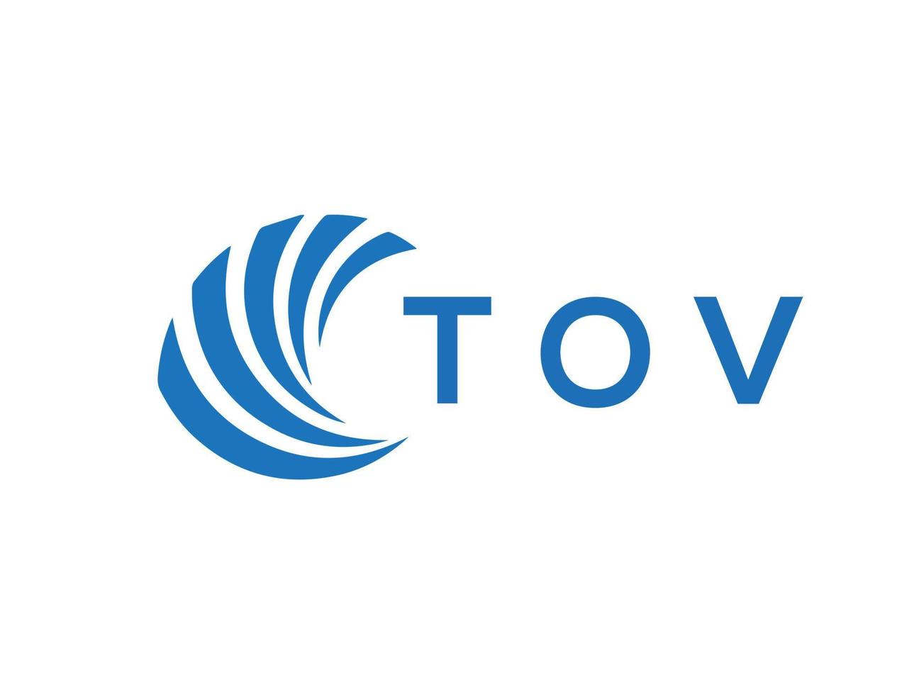 tov Brief Logo Design auf Weiß Hintergrund. tov kreativ Kreis Brief Logo Konzept. tov Brief Design. vektor