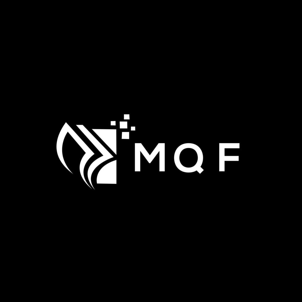 mqf kreditera reparera bokföring logotyp design på svart bakgrund. mqf kreativ initialer tillväxt Graf brev logotyp begrepp. mqf företag finansiera logotyp design. vektor