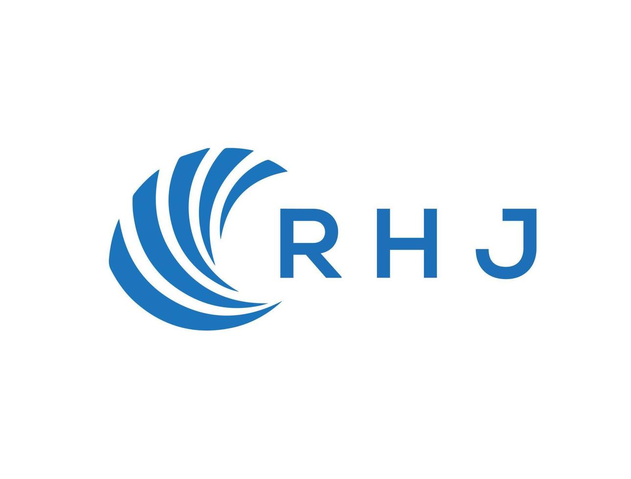 rhj brev logotyp design på vit bakgrund. rhj kreativ cirkel brev logotyp begrepp. rhj brev design. vektor