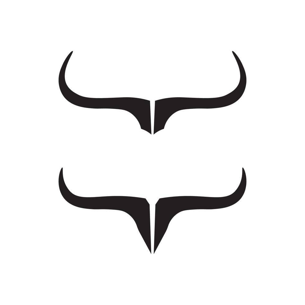 Stier Logo und Horn Symbole Kuh Vektor Vorlage Symbole App