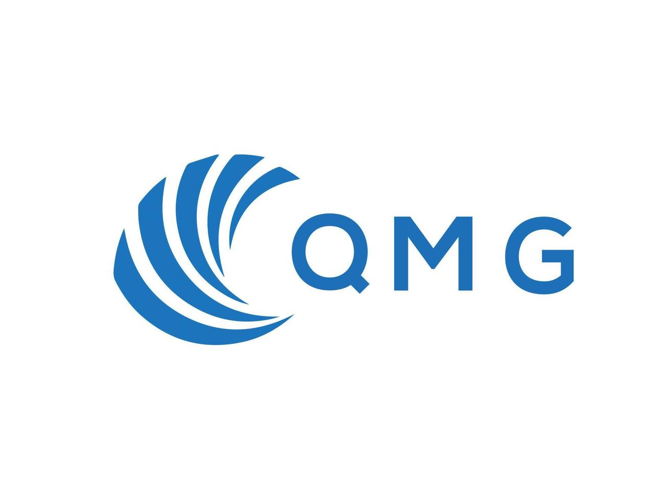 qmg brev logotyp design på vit bakgrund. qmg kreativ cirkel brev logotyp begrepp. qmg brev design. vektor