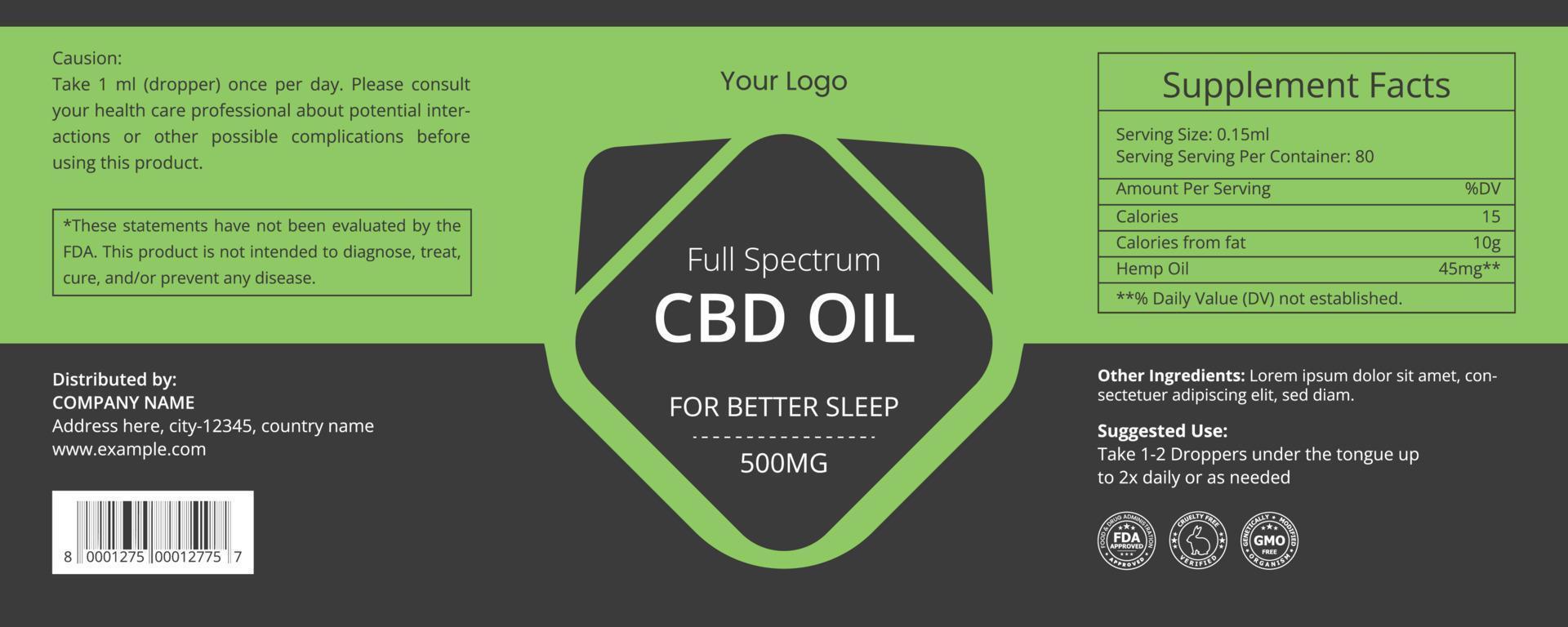 cbd-etikettendesignvorlage, cbd-ölflaschenetikettenvorlage, hanföletikettenvorlage, produktverpackungsdesign vektor